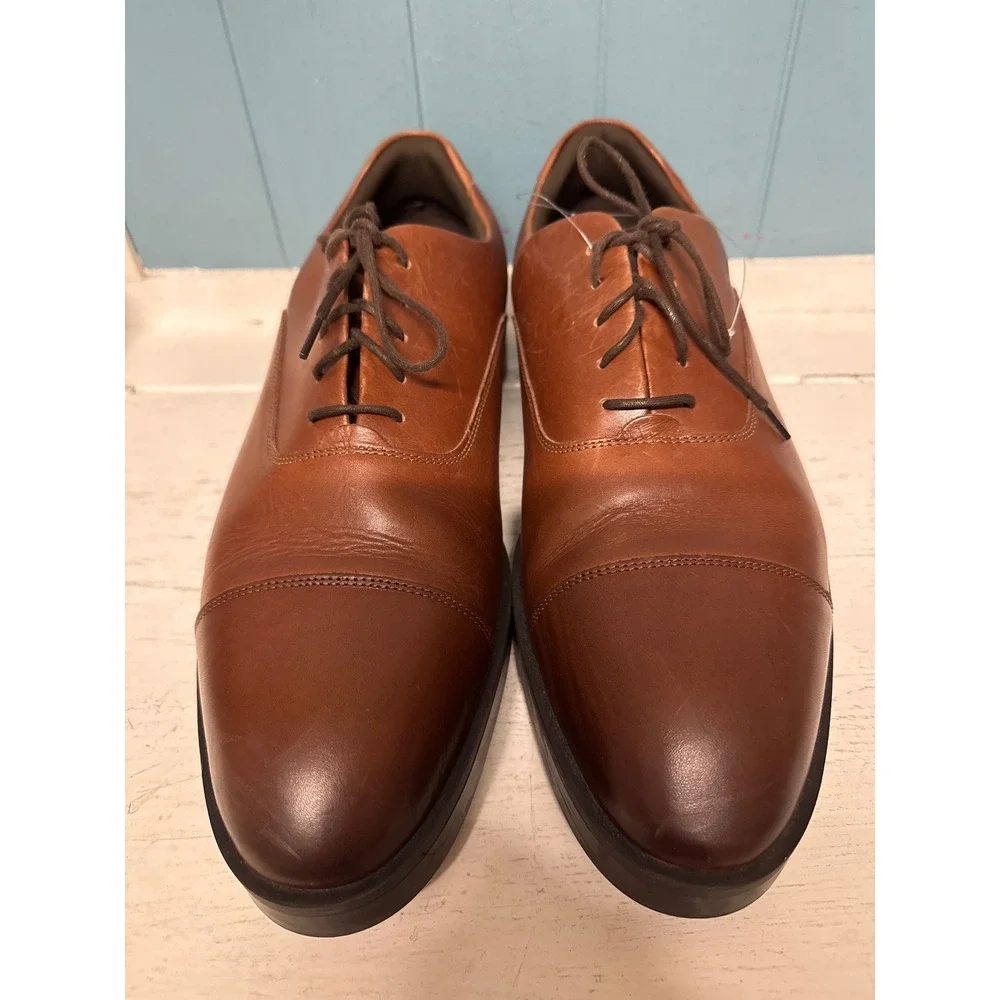 Wolf & Shepherd Crossover Victory Cap Toe Brown Leather Shoes Mens‎ 13 M